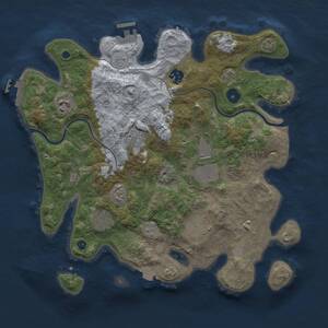 Thumbnail Rust Map: Procedural Map, Size: 3500, Seed: 2000, 13 Monuments