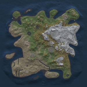 Thumbnail Rust Map: Procedural Map, Size: 3400, Seed: 1337, 16 Monuments