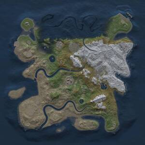 Thumbnail Rust Map: Procedural Map, Size: 3400, Seed: 1337, 12 Monuments