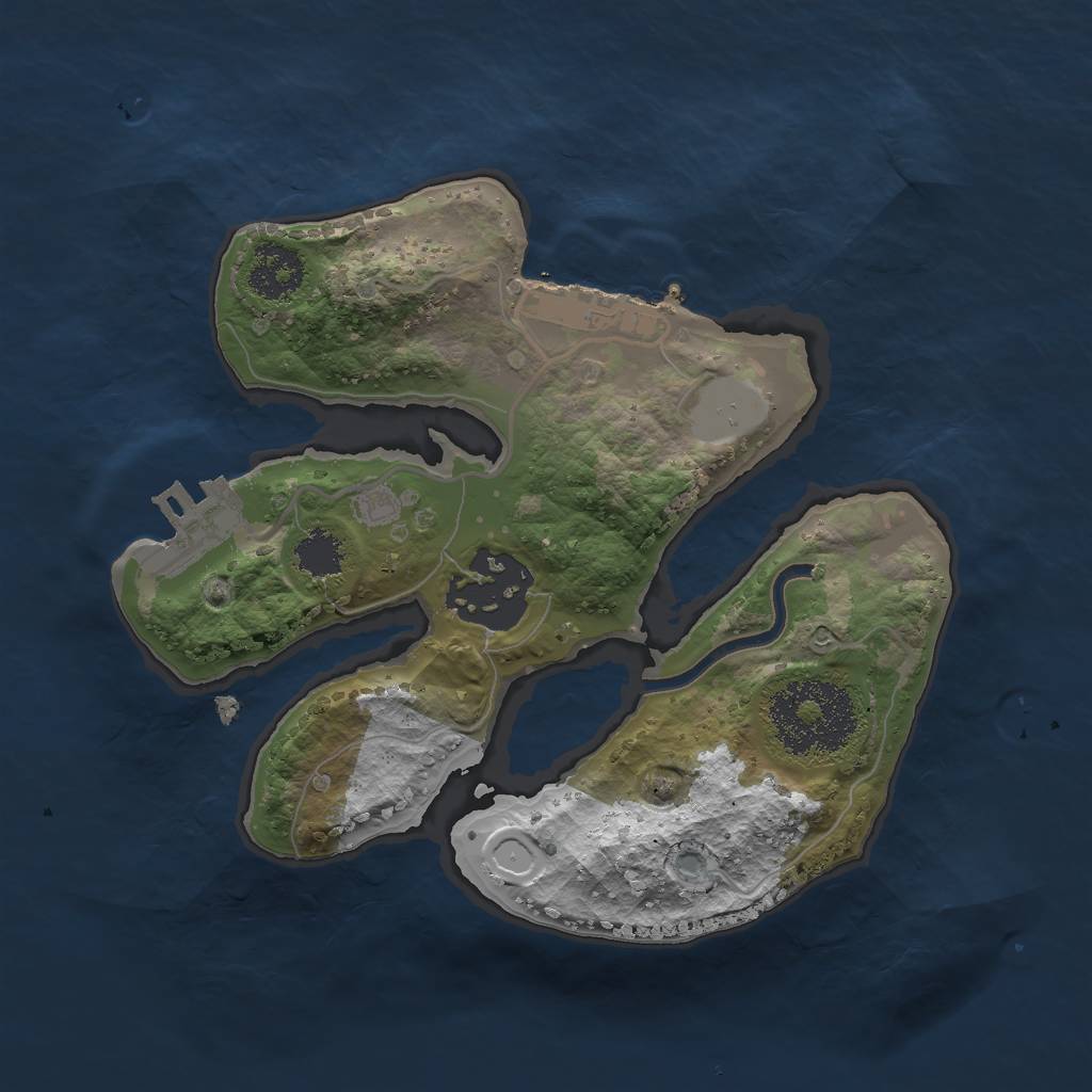Rust Map: Procedural Map, Size: 2000, Seed: 182, 8 Monuments