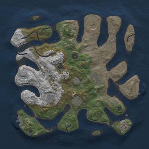 Thumbnail Rust Map: Procedural Map, Size: 3500, Seed: 93371, 15 Monuments