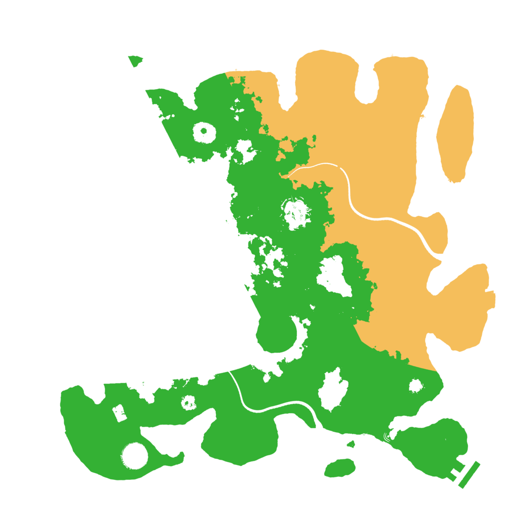 Biome Rust Map: Procedural Map, Size: 3500, Seed: 93371