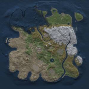 Thumbnail Rust Map: Procedural Map, Size: 3500, Seed: 40, 13 Monuments