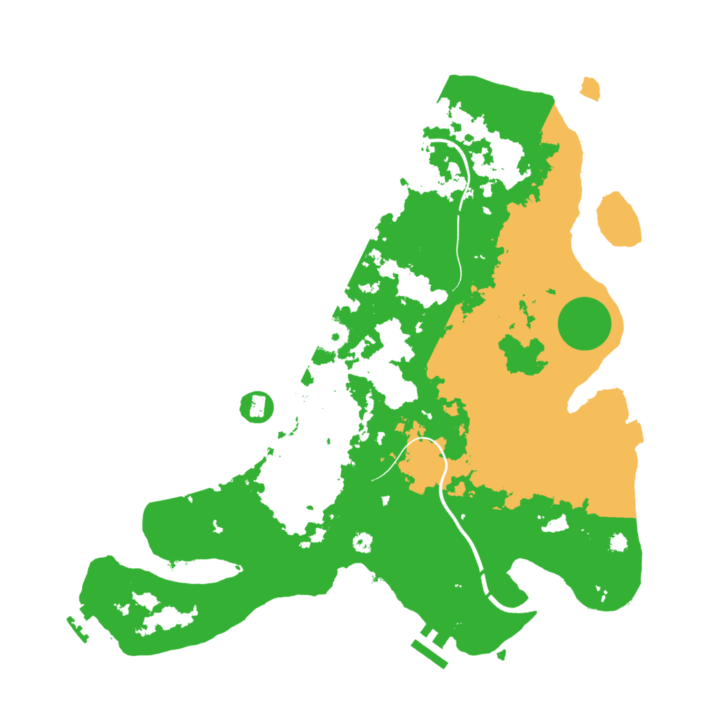 Biome Rust Map: Procedural Map, Size: 3500, Seed: 72490787