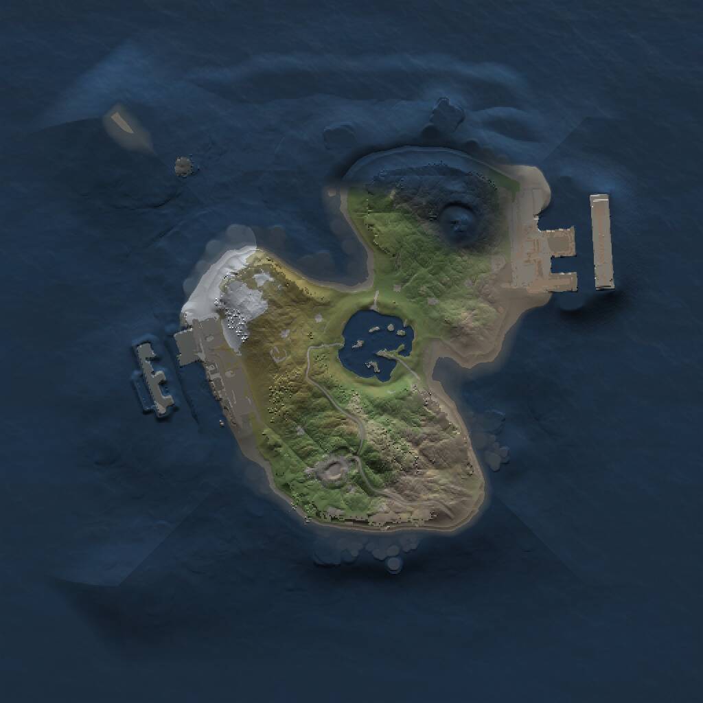 Rust Map: Procedural Map, Size: 1500, Seed: 10293, 4 Monuments