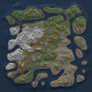 Thumbnail Rust Map: Procedural Map, Size: 4500, Seed: 6, 18 Monuments