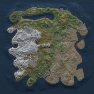 Thumbnail Rust Map: Procedural Map, Size: 3600, Seed: 649786360, 15 Monuments