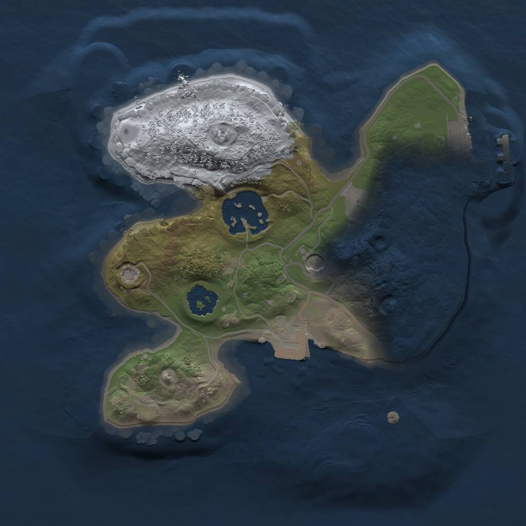 Rust Map: Procedural Map, Size: 1750, Seed: 11000, 4 Monuments