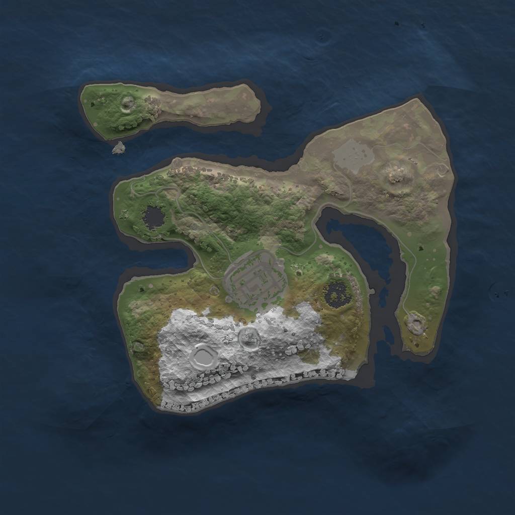 Rust Map: Procedural Map, Size: 2000, Seed: 1534, 6 Monuments