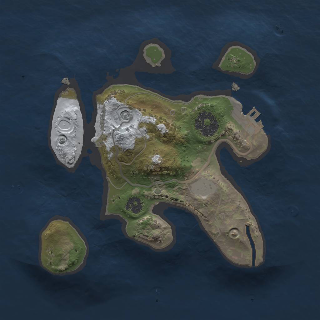 Rust Map: Procedural Map, Size: 2000, Seed: 2, 7 Monuments