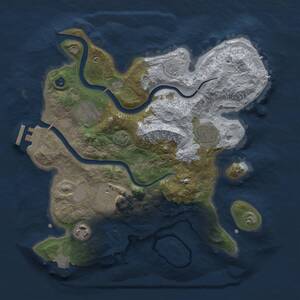 Thumbnail Rust Map: Procedural Map, Size: 3000, Seed: 5000, 8 Monuments