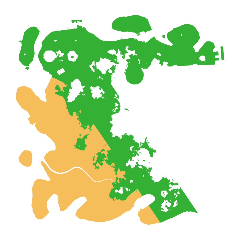 Biome Rust Map: Procedural Map, Size: 3600, Seed: 47686876