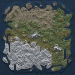 Thumbnail Rust Map: Procedural Map, Size: 6000, Seed: 689777, 20 Monuments