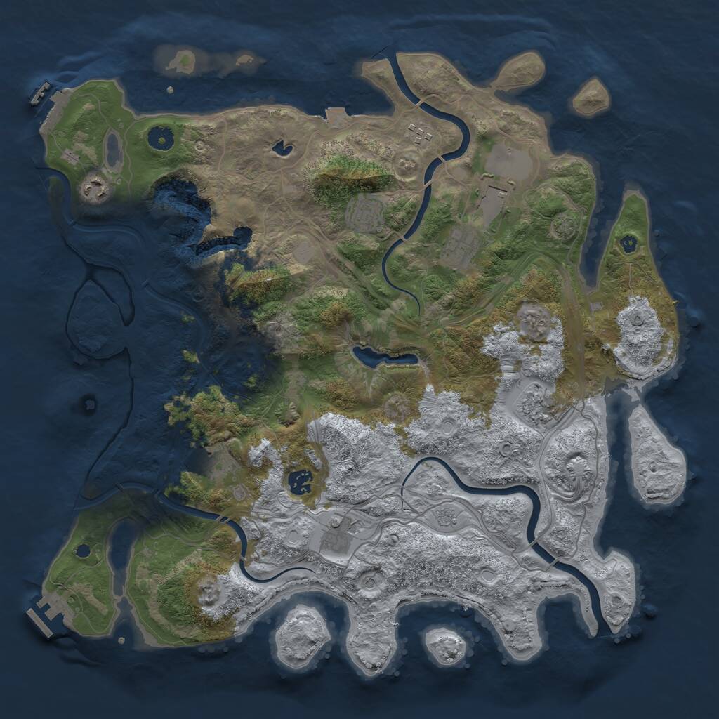 Rust Map: Procedural Map, Size: 4250, Seed: 24020, 15 Monuments