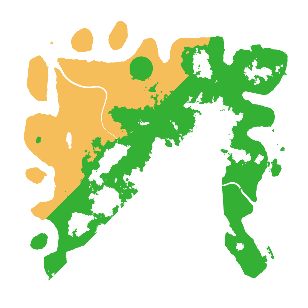 Biome Rust Map: Procedural Map, Size: 3500, Seed: 666