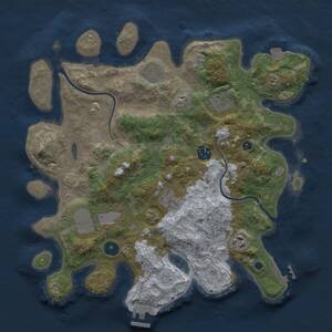 Thumbnail Rust Map: Procedural Map, Size: 3500, Seed: 666, 13 Monuments