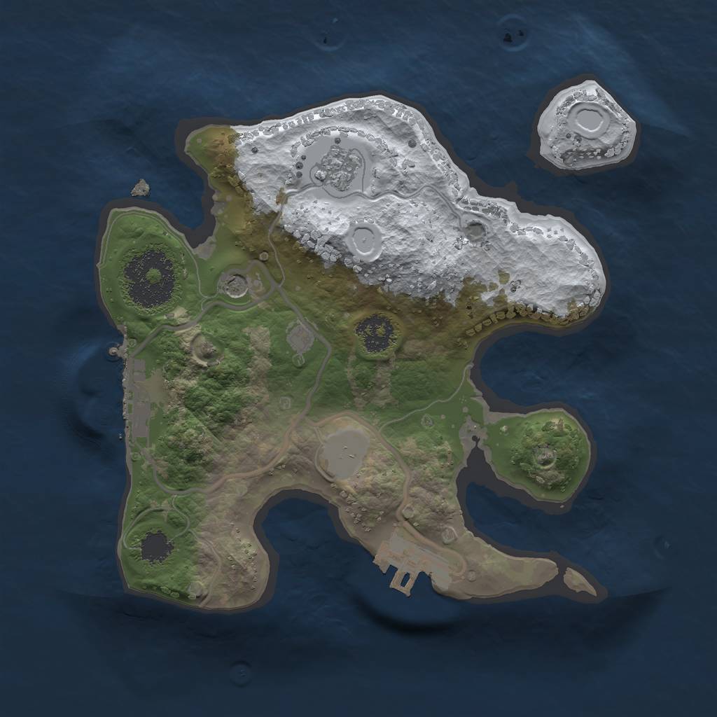 Rust Map: Procedural Map, Size: 2000, Seed: 69, 9 Monuments