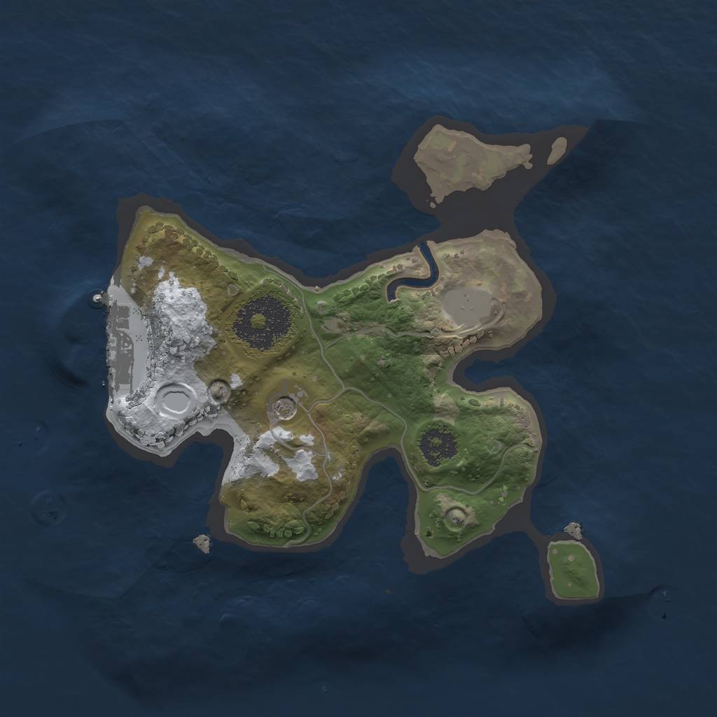 Rust Map: Procedural Map, Size: 2000, Seed: 930182122, 7 Monuments