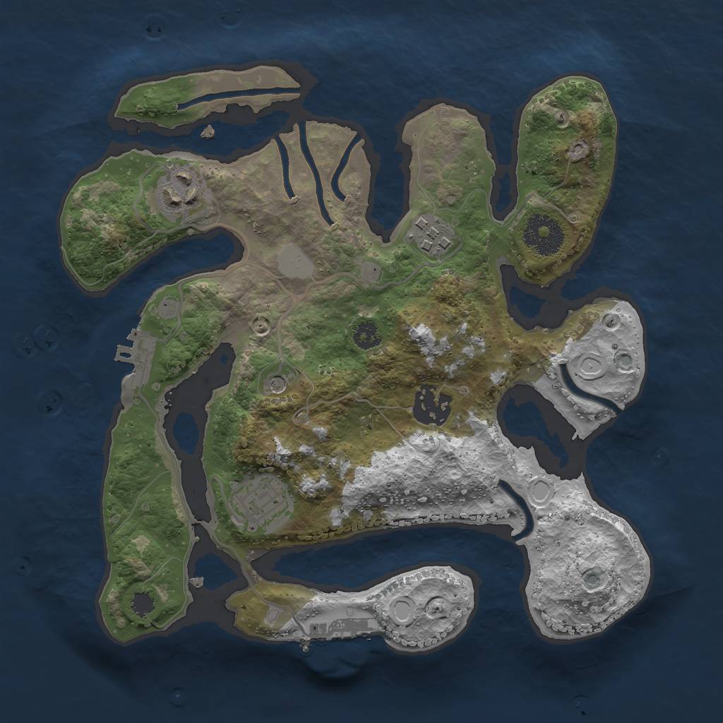 Rust Map: Procedural Map, Size: 2700, Seed: 5432456, 12 Monuments