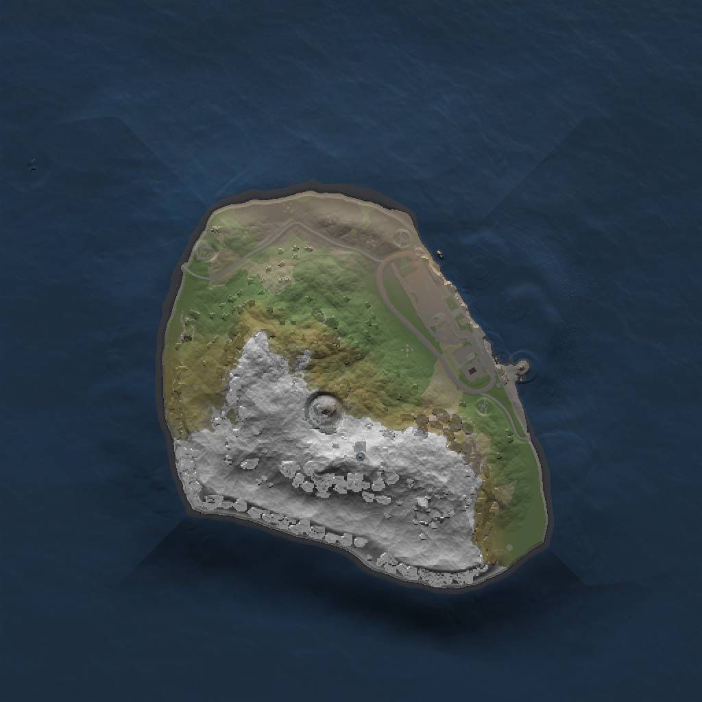 Rust Map: Procedural Map, Size: 1200, Seed: 2147483647, 4 Monuments