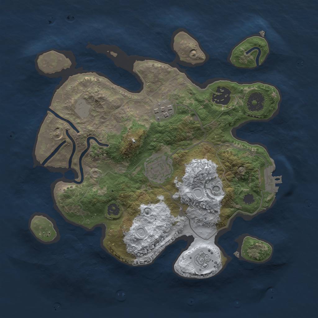 Rust Map: Procedural Map, Size: 2600, Seed: 678711881, 11 Monuments