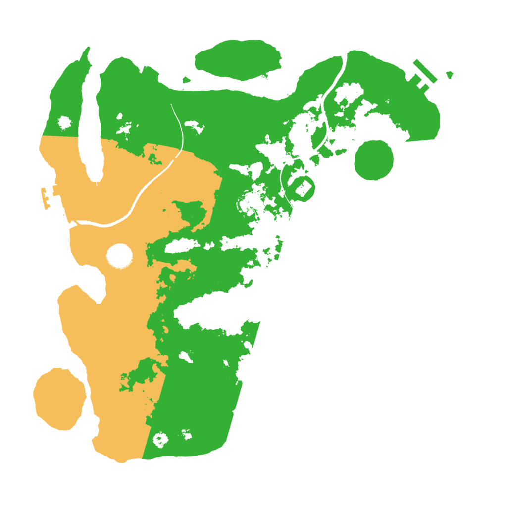 Biome Rust Map: Procedural Map, Size: 3500, Seed: 57000