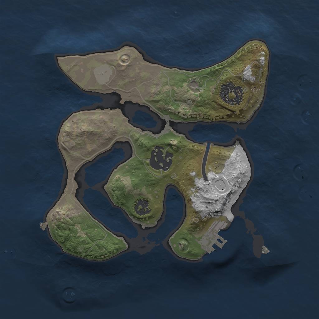 Rust Map: Procedural Map, Size: 2000, Seed: 75634512, 7 Monuments