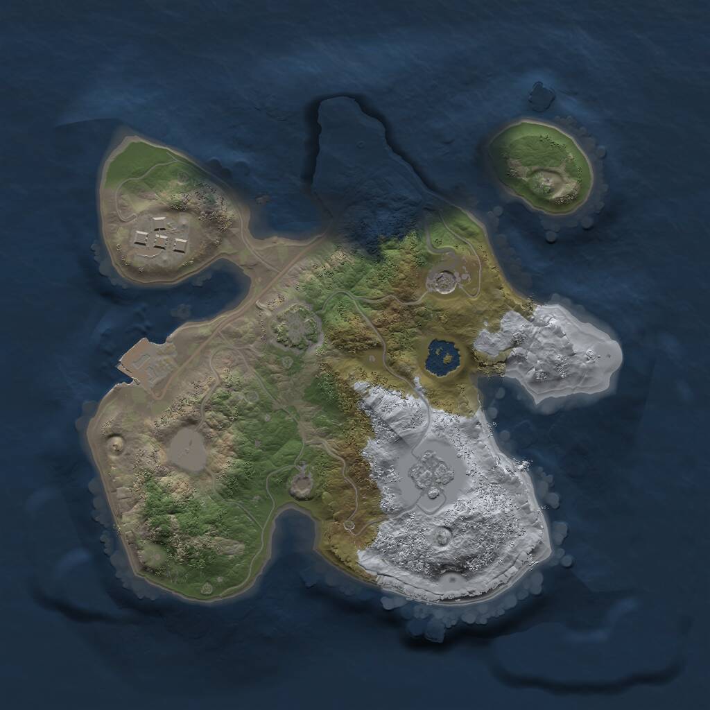 Rust Map: Procedural Map, Size: 2000, Seed: 868, 5 Monuments