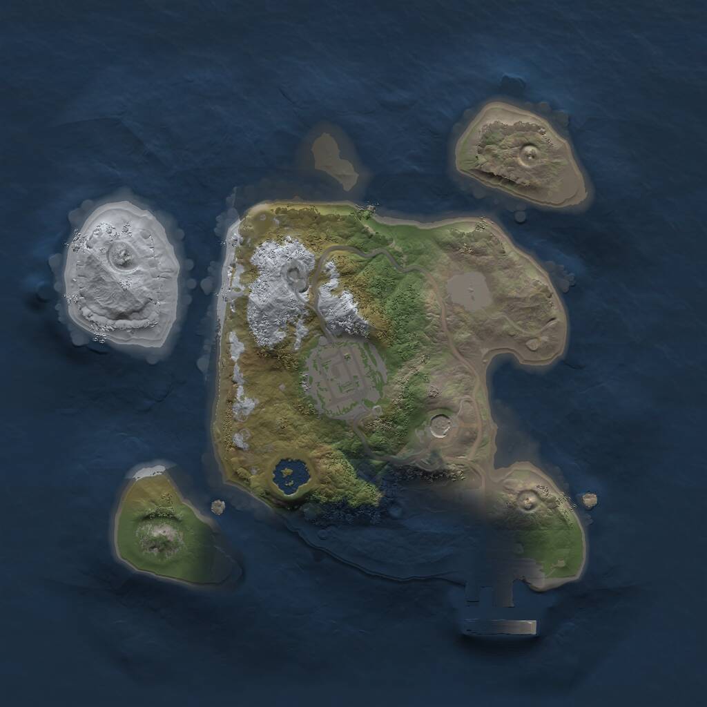 Rust Map: Procedural Map, Size: 2000, Seed: 32432432, 4 Monuments