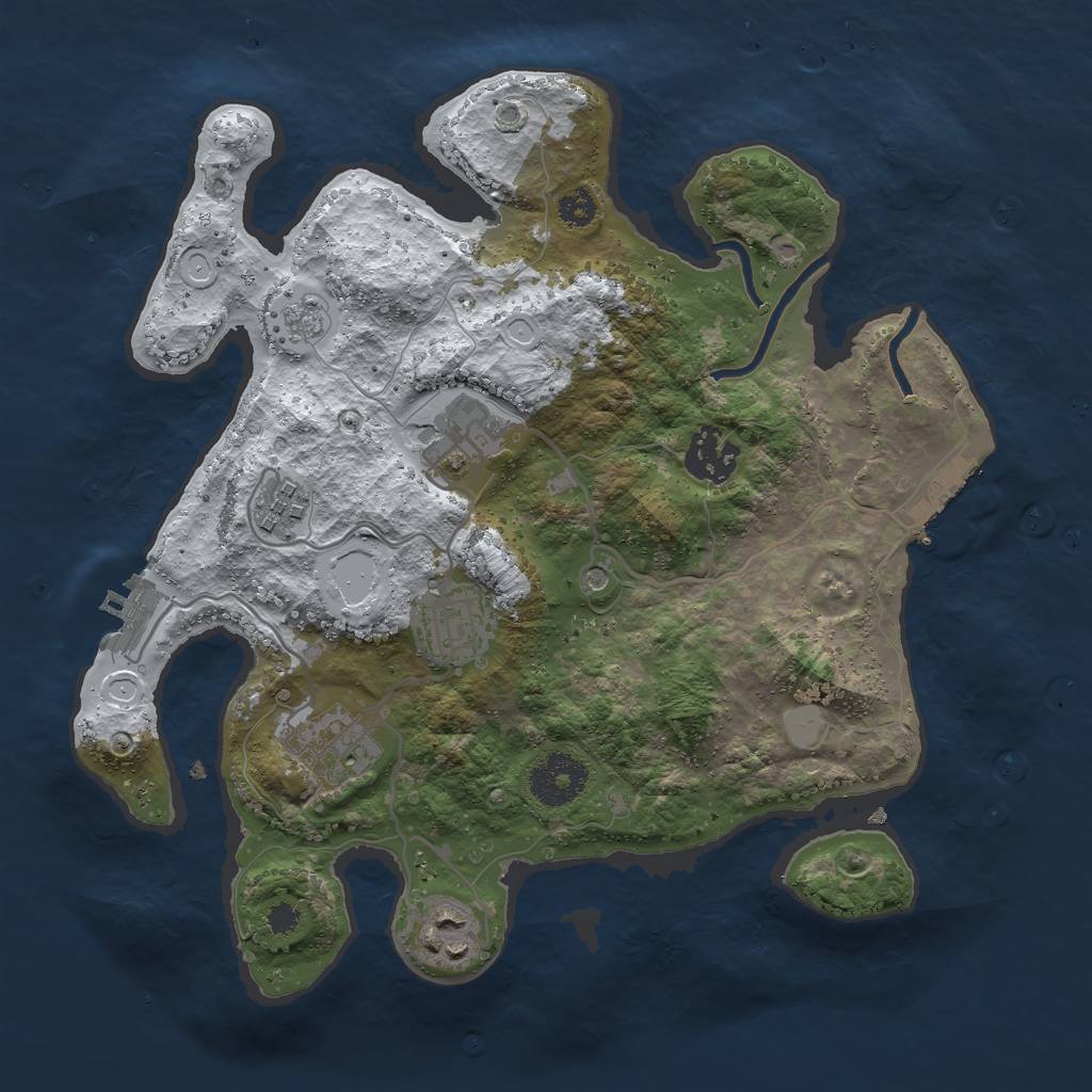 Rust Map: Procedural Map, Size: 3000, Seed: 429989, 15 Monuments