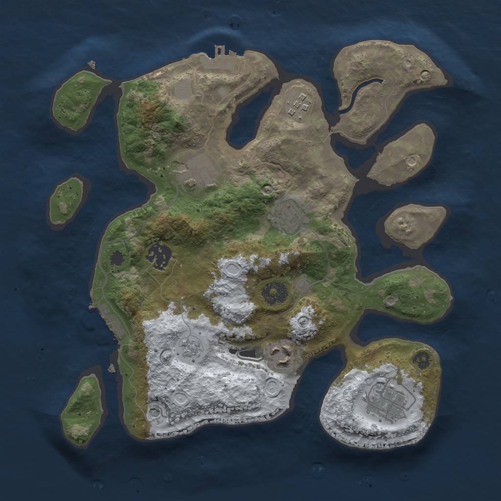 Rust Map: Procedural Map, Size: 3000, Seed: 604005588, 15 Monuments