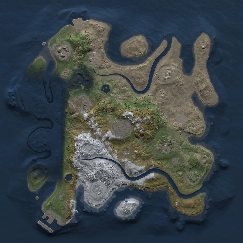 Rust Map: Procedural Map, Size: 2800, Seed: 8675309, 11 Monuments
