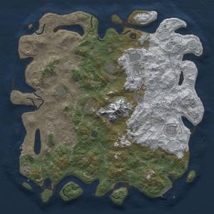 Thumbnail Rust Map: Procedural Map, Size: 5000, Seed: 2500, 19 Monuments