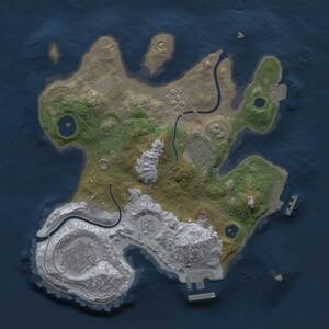 Thumbnail Rust Map: Procedural Map, Size: 2500, Seed: 2147483647, 8 Monuments