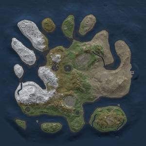 Thumbnail Rust Map: Procedural Map, Size: 3000, Seed: 234, 11 Monuments