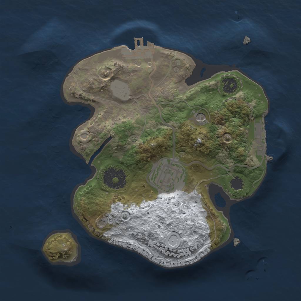 Rust Map: Procedural Map, Size: 2001, Seed: 730, 9 Monuments