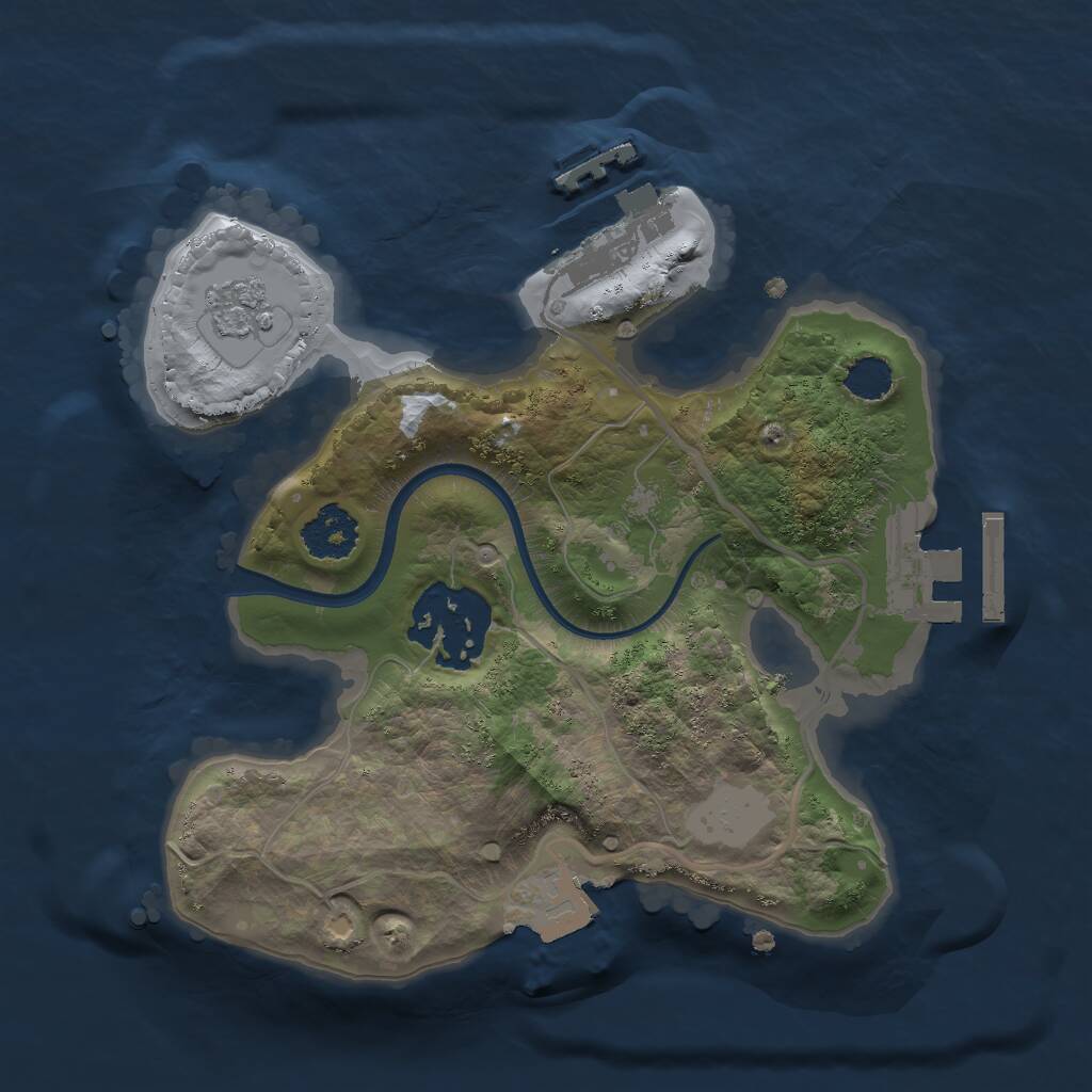 Rust Map: Procedural Map, Size: 2000, Seed: 86, 5 Monuments