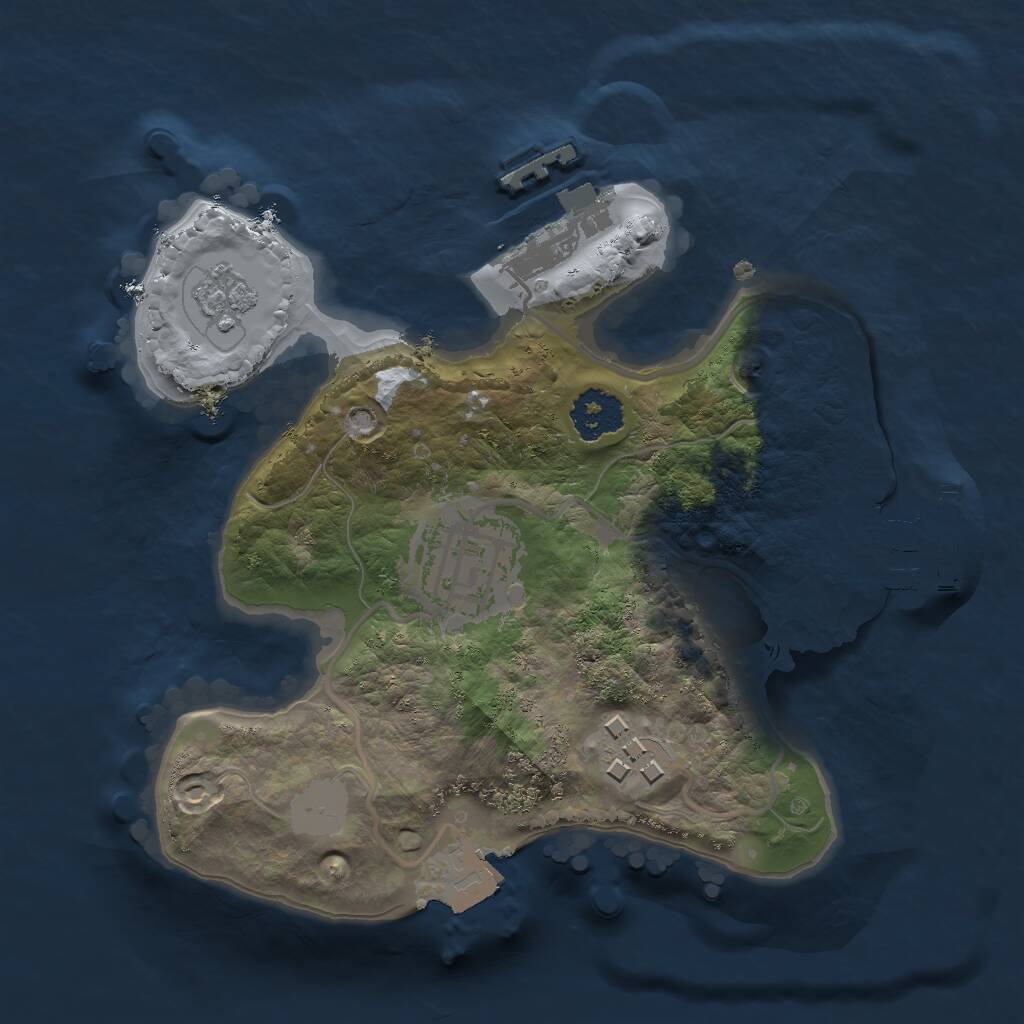 Rust Map: Procedural Map, Size: 2000, Seed: 86, 6 Monuments