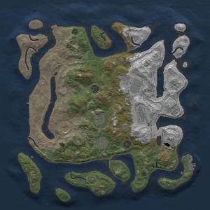 Thumbnail Rust Map: Procedural Map, Size: 4000, Seed: 80085, 16 Monuments