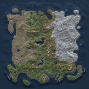 Thumbnail Rust Map: Procedural Map, Size: 4000, Seed: 80085, 14 Monuments