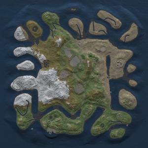 Thumbnail Rust Map: Procedural Map, Size: 3700, Seed: 123456, 15 Monuments