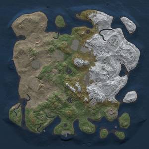 Thumbnail Rust Map: Procedural Map, Size: 3650, Seed: 301890763, 19 Monuments