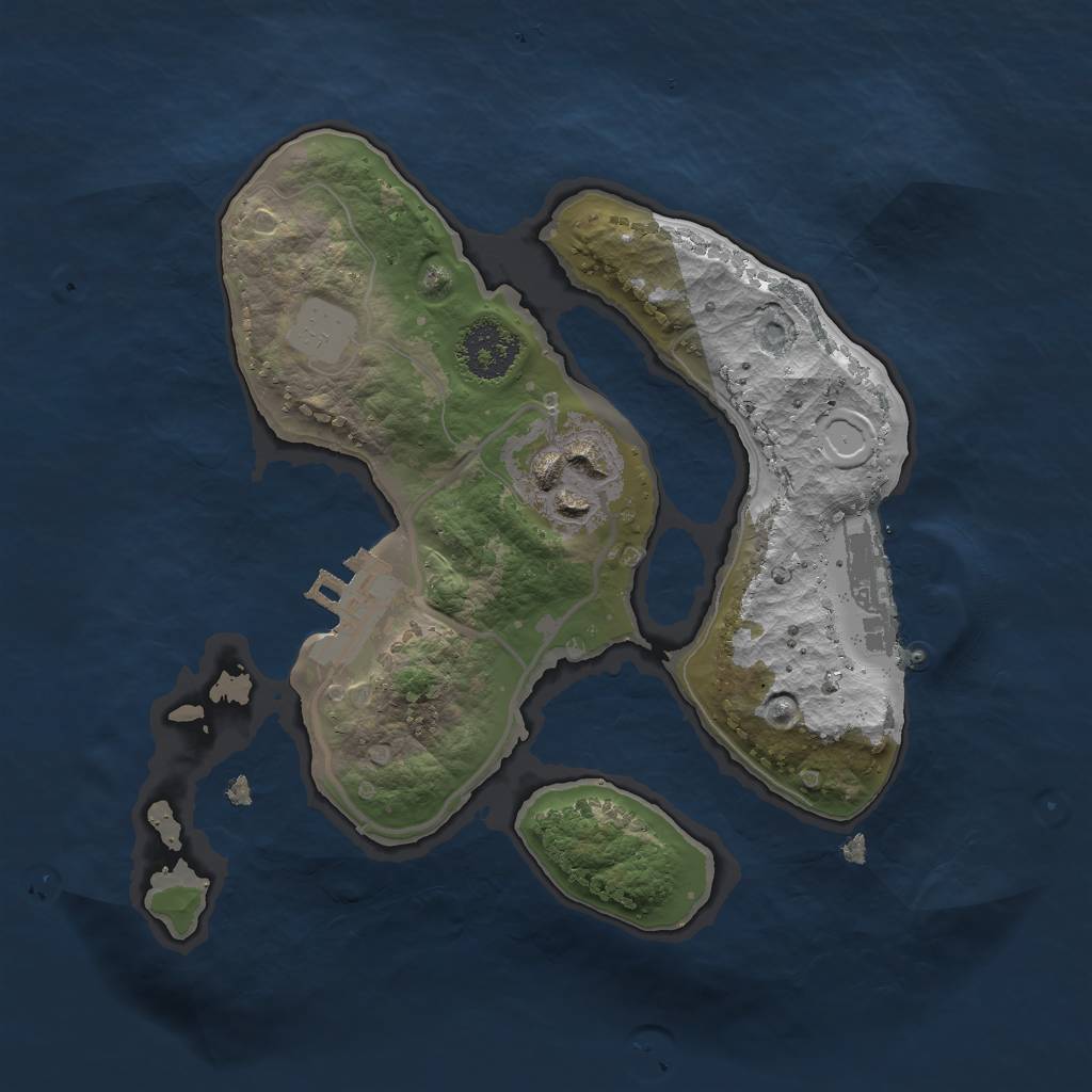 Rust Map: Procedural Map, Size: 2000, Seed: 1226820958, 8 Monuments