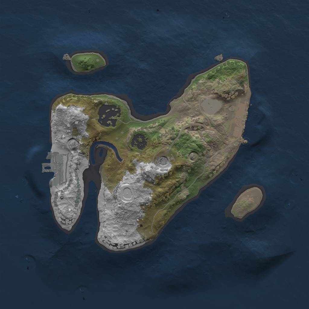 Rust Map: Procedural Map, Size: 2000, Seed: 123411, 9 Monuments