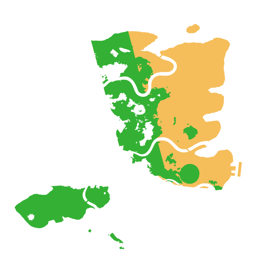Biome Rust Map: Procedural Map, Size: 3550, Seed: 303101