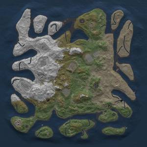 Thumbnail Rust Map: Procedural Map, Size: 4500, Seed: 12, 17 Monuments