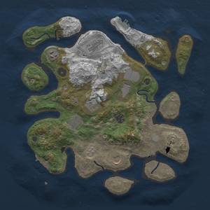 Thumbnail Rust Map: Procedural Map, Size: 3600, Seed: 62, 16 Monuments