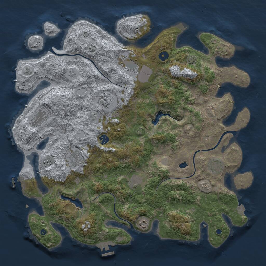 Rust Map: Procedural Map, Size: 4200, Seed: 8042, 15 Monuments