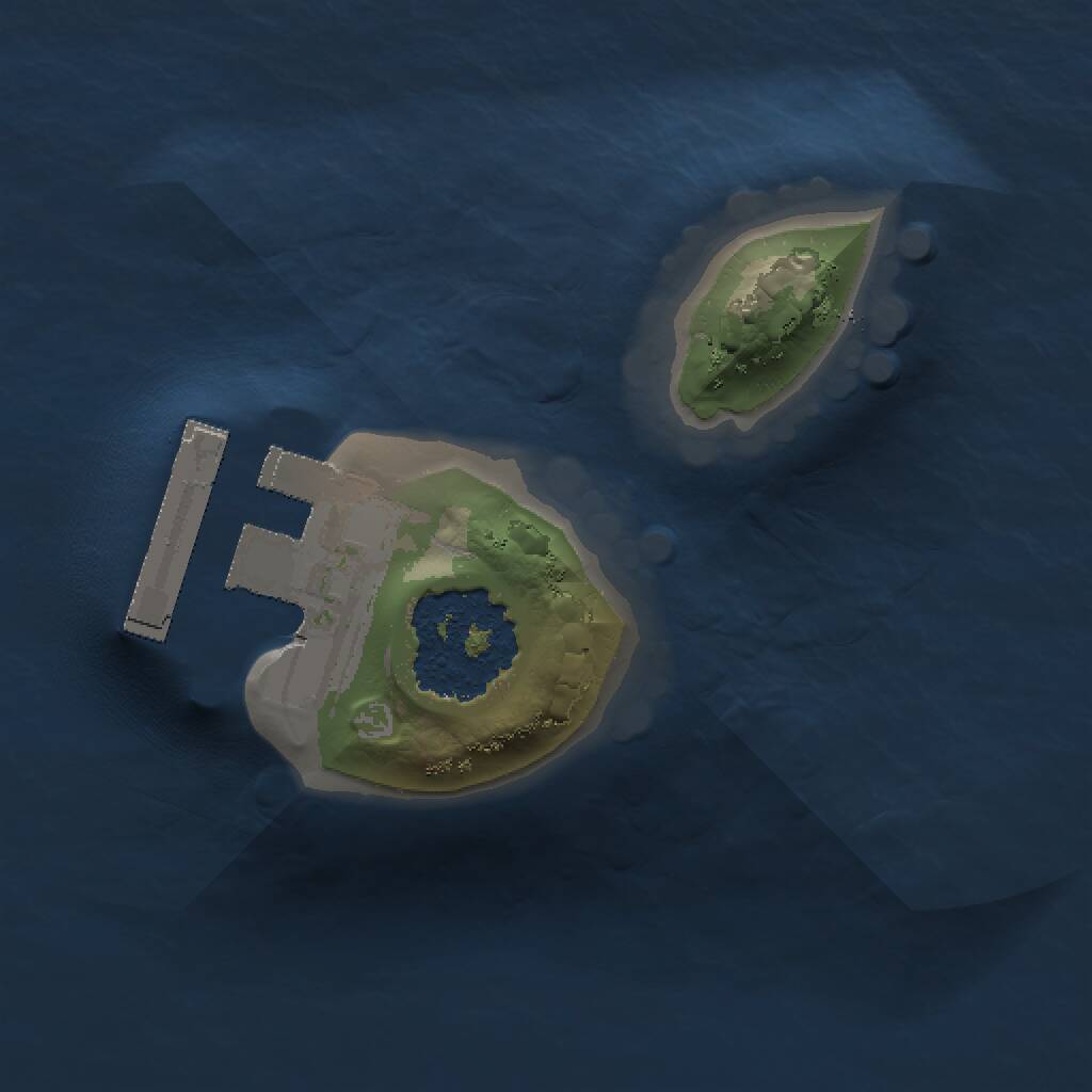 Rust Map: Procedural Map, Size: 1000, Seed: 2072212228, 2 Monuments