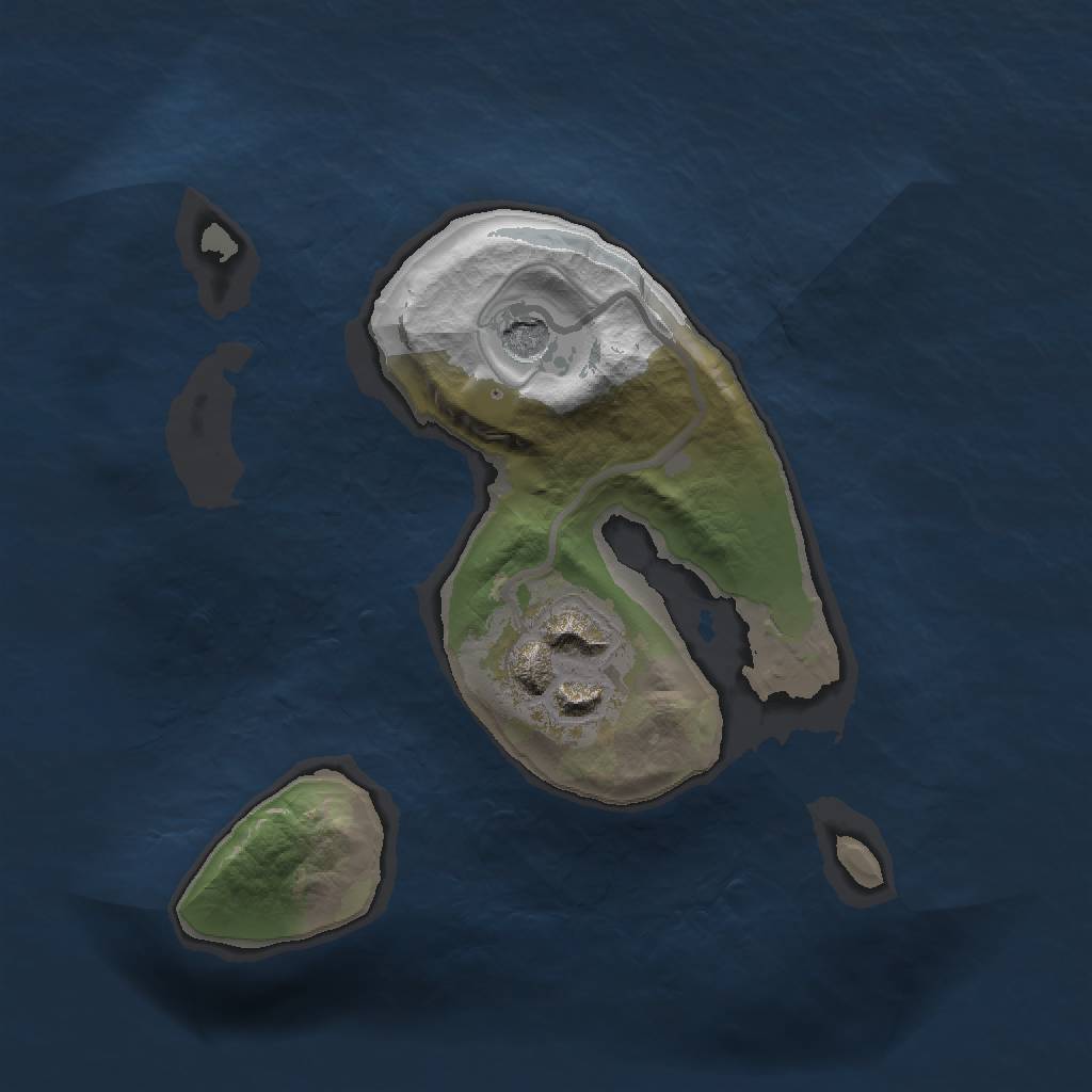 Rust Map: Barren, Size: 1500, Seed: 213452, 4 Monuments